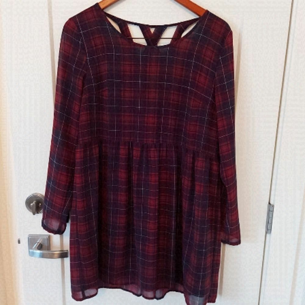 DIVIDED PLAID BLOUSE 
